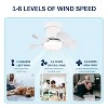 BestParts 52" Modern Ceiling Fan with Dimmable LED & Solid Wood Blades - 3-Speed Control, Remote, Energy Efficient - 3 of 4