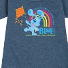 - Blue's Clues & You! - Can't Have Rainbow Without Blue Graphic Short Sleeve Fleece Dress - 2 of 4