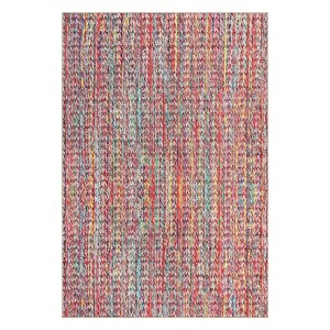 Washable Modern Braided Printed Rug Non Slip Low Pile Rug Soft Solid Throw Floor Cover Foldable Indoor Carpet for Living Room Bedroom Playroom Nursery - 1 of 4