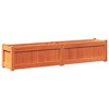 vidaXL Garden Planter Wax Brown 59.1"x12.2"x12.2" Solid Wood Pine - 2 of 4