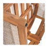 Moda Furnishings 3 - Piece Acacia Wood Patio Outdoor Conversation Set With Cream Cushions - 4 of 4