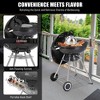 Winado Portable Charcoal Grill in Black with Wheels and Storage Holder - 4 of 4