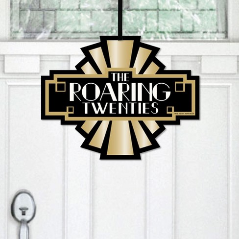 Big Dot Of Happiness Roaring 20's - Hanging Porch 1920s Art Deco Jazz Party  Outdoor Decorations - Front Door Decor - 1 Piece Sign : Target