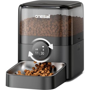 Oneisall PF05 Automatic Cat Feeder - 3L, 6-Meal Timer, Backup Power, for Large Kibble, Pet Dry Food Dispenser - 1 of 4