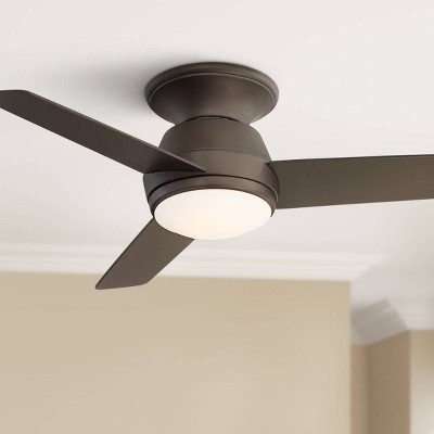 44" Bronze Low Profile Ceiling Fan with LED Light and Remote