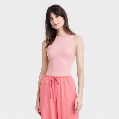Women's Slim Fit Ribbed Tank Top - A New Day™