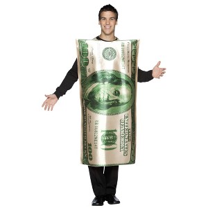 Imposta Costumes Adult $100 Bill Costume Bodysuit Green One Size - 1 of 1