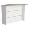 LunaLulinlk Kitchen Island with Ample Workstation and 2-Tier Shelf White / Light Pine - 2 of 4