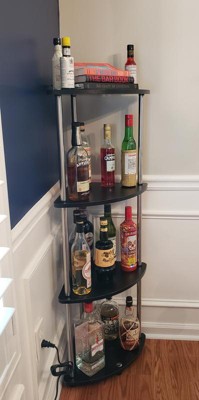 48 4 Tier Corner Shelf Black - Breighton Home