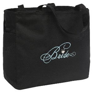 Bride Diamond Wedding Gift Tote Bag - Black, Women