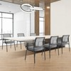 NicBex 2 PCS Office Desk Chair,Upholstered Fabric Stacking Chairs with Mesh Back and Metal Frame,Guest Chairs for Reception Area Conference Room - 2 of 4