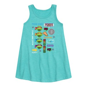 Girls' - Teenage Mutant Ninja Turtles - Icon Cluster Graphic Sleeveless Aline Dress - 1 of 3