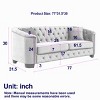 77'' & 59'' Chesterfield Velvet Sofa Set,3-Seater and 2-Seater Tufted Couch with Nailhead Trim for Living Room,Apartment-Baofuwish - 4 of 4