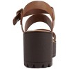 Soda ACCOUNT Women's Open Toe Block Heel Platform Sandals with Adjustable Ankle Strap - 3 of 4