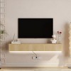 KTMBDW 69" Floating TV Stand with Power Outlets, Modern Wall Mounted Media Console Shelf with Doors, Entertainment Center for Living Room, Bedroom - 2 of 4