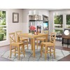 East West Furniture,5 Pc Dining counter height set-pub Table and 4 Kitchen Chairs. - 4 of 4