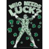 Girl's Batman St. Patrick's Day Riddler Who Needs Luck Distressed T-Shirt - 2 of 4