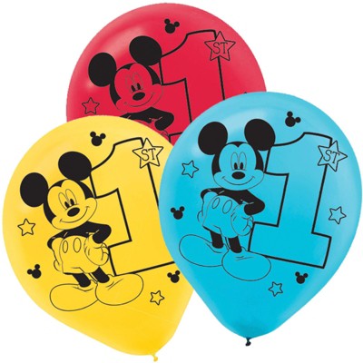 Birthday Express Mickey Mouse 1st Birthday Latex Balloon
