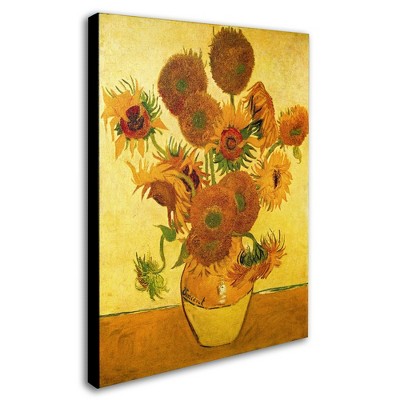 Trademark Fine Art -Vincent Van Gogh 'Vase with Sunflowers' Canvas Art