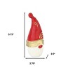 HomeRoots 6" Red Gold And White Cast Iron Christmas Santa Gnome Figurine - 3 of 4