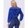 INSPIRE CHIC Women's Casual Hooded Zip Up Long Sleeve Cropped Faux Fur Jacket - 4 of 4