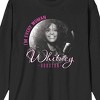 Whitney Houston Black and White Graphic Women's Black Long Sleeve Shirt - image 2 of 3