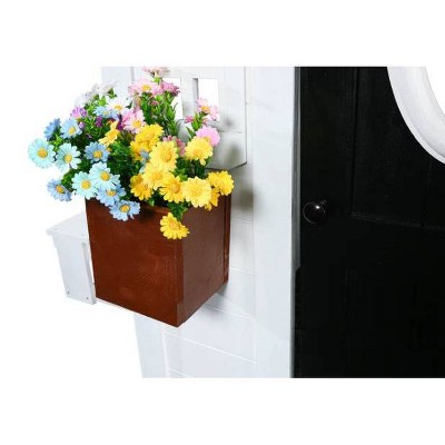 Zahara White and Black Wooden Playhouse with Kitchen