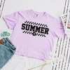 Simply Sage Market Women's Checkered Summer Varsity Short Sleeve Relaxed Fit Cropped Tee - 2 of 4