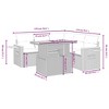 vidaXL 6 Piece Patio Sofa Set with Cushions Gray Poly Rattan - 3 of 4