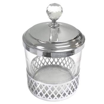 Mesh Cotton Jar Silver - Popular Bath Popular Home