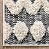 Well Woven Cenar Flat-Weave Hi-Low Pile Diamond Medallion Stripes Moroccan Area Rug - image 3 of 4