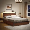 WOWLIVE Queen/Full/King Size Bed Frame with 4 Drawers, Modern bed with LED Light and Charging Station, Storage Headboard, HB00 - 2 of 4