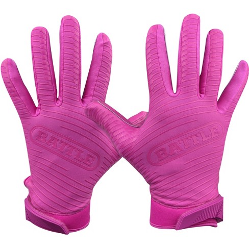 Pink football sales receiver gloves