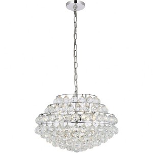 Elegant Lighting Savannah 5 - Light Pendant in  Chrome - 1 of 4