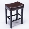 Furniture,Counter Height 29" Bar Stools for Kitchen Counter Backless Faux Leather Stools Farmhouse Island Chairs (29 Inch, Black, Set of 2) - 4 of 4