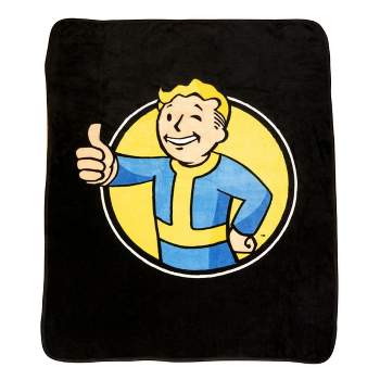 Just Funky Fallout Vault Boy Lightweight Fleece Throw Blanket | 45 x 60 Inches