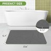 Zevemomo Stone Bath Mat,Diatomaceous Earth Stone Shower Mat for Bathroom,Absorbent Bath Mats,Barhroom Floor Mat,Quick Drying,Easy to Clean,23.6 x 15.4 - 2 of 4