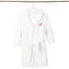 Personalized Linum Kids 100% Polyester SUPER PLUSH Double Brushed Hooded Bathrobe in Pink Script Font - 2 of 4