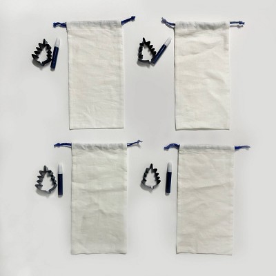 4ct DIY Linen Wine Bag Set - Bullseye's Playground™