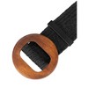 INSPIRE CHIC Women's Woven Stretch Straw Rattan Wooden Buckle Elastic Wide Waist Belt - 2 of 4