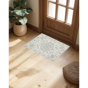 Vintage Distressed Medallion Rug, Washable, Non-Slip Boho Floral Carpet for Living Room, Bedroom, Dining Room - 1 of 4