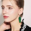 Halloween Coffin Earrings with Bat & Spider Web, Acrylic Asymmetric Dangle Drop, Punk Horror Jewelry Gift for Women & BFF. - 2 of 4