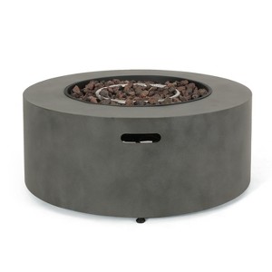 GDFStudio Jasmine Outdoor 40,000 BTU Circular Iron Fire Pit Table - 1 of 4