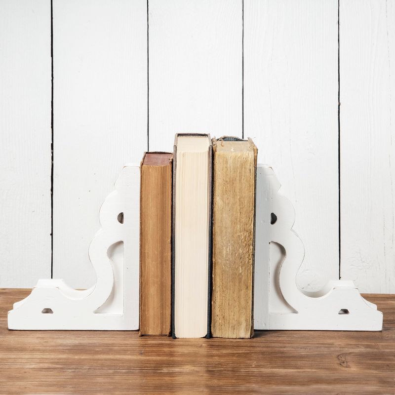 Set of 2 Wood Corbel Bookends - Foreside Home & Garden, 3 of 7