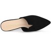 Allegra K Women's Pointed Toe Loafers V Shape Flat Slides Mules - 4 of 4