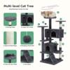 Etelifrank Tall Cat Tree with Condo and Playroom - 54-Inch Multi-Level Indoor Cat Tower - 3 of 4