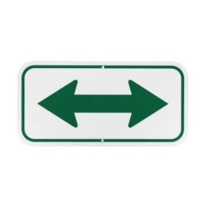 Unique Bargains Aluminum Reflective Outdoor Directional Arrow Sign 1 Pc - 1 of 4