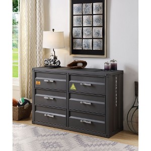 Gunmetal Metal Industrial 6-Drawer dressers with Shipping Container Design - 1 of 4