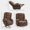 Power Lift Chair, Electric Recliner Chair with Vibration Massage, Heat, Side Pockets, Quick Assembly - 3 of 4