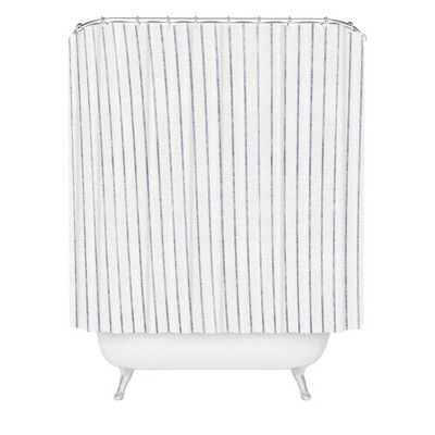 Holli Zollinger Aegean Wide Striped Shower Curtain Blue - Deny Designs